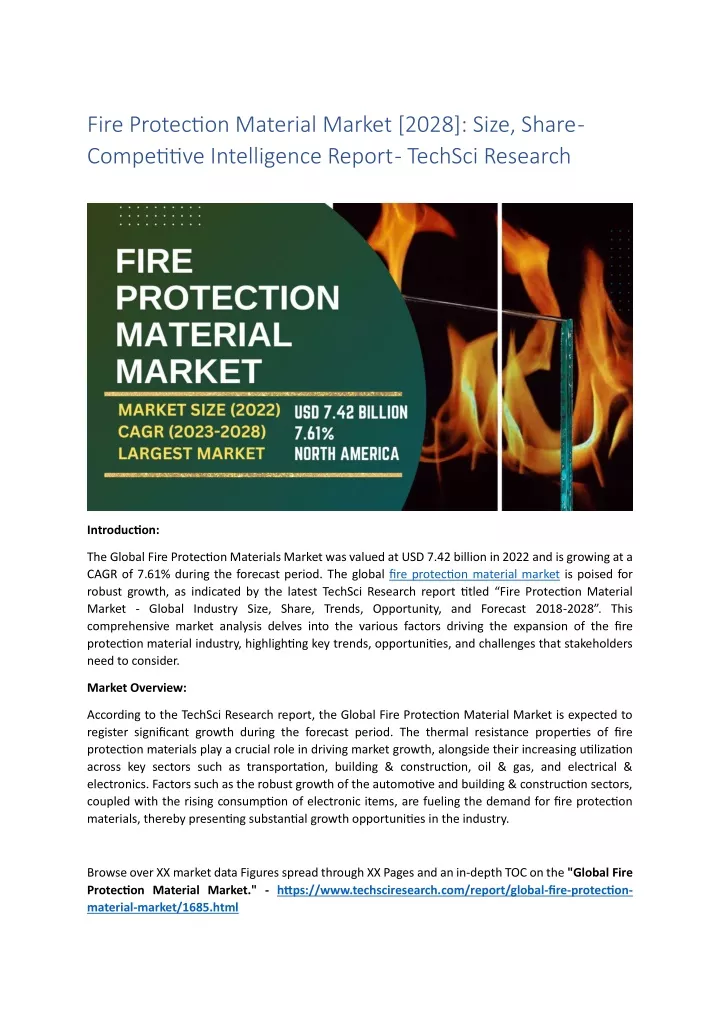 fire protection material market 2028 size share