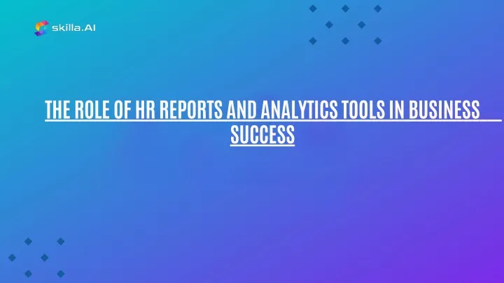 the role of hr reports and analytics tools