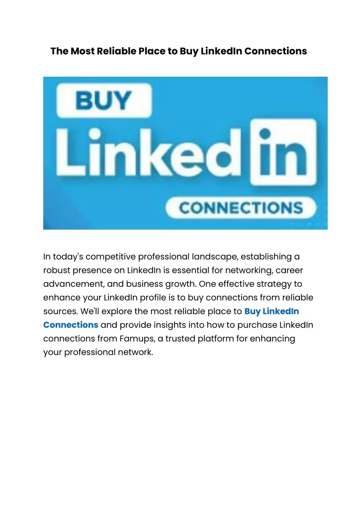 the most reliable place to buy linkedin