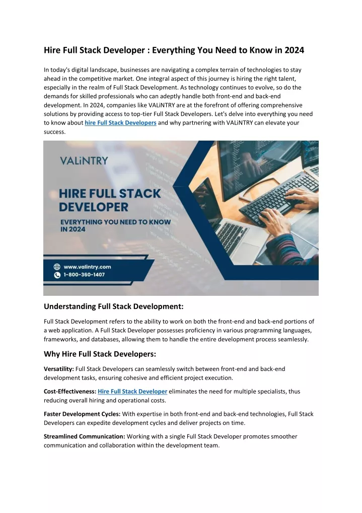 hire full stack developer everything you need