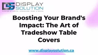 The Craft of Tradeshow Table Covers