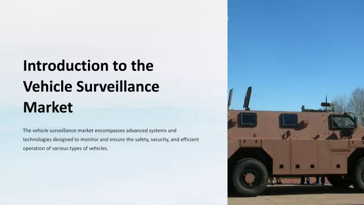 introduction to the vehicle surveillance market