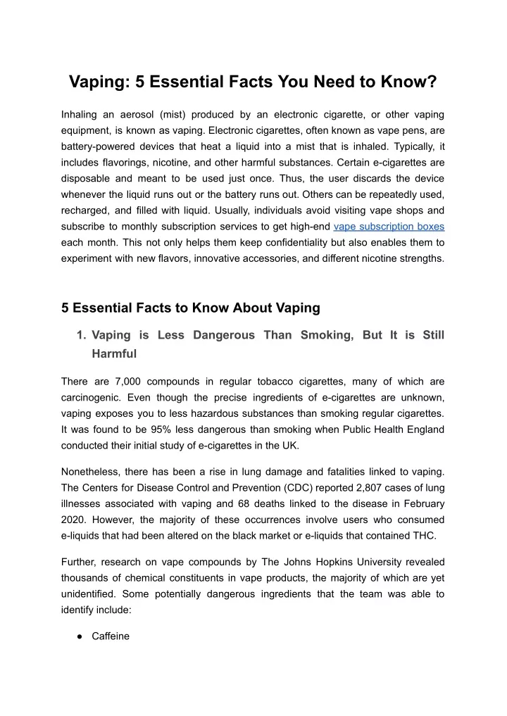 vaping 5 essential facts you need to know