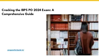 Cracking the IBPS PO 2024 Exam: A Comprehensive Guide