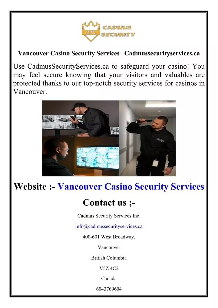 vancouver casino security services