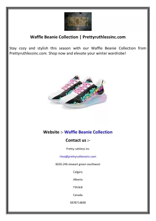 Waffle Beanie Collection  Prettyruthlessinc.com