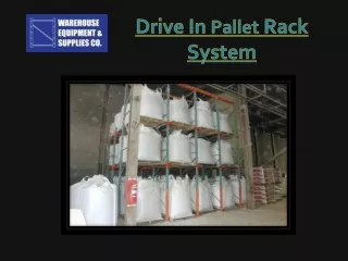 Drive In Pallet Rack System