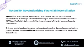 Reconcify Revolutionizing Financial Reconciliation