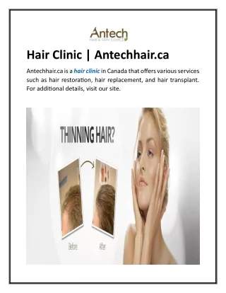 Hair Clinic  Antechhair.ca