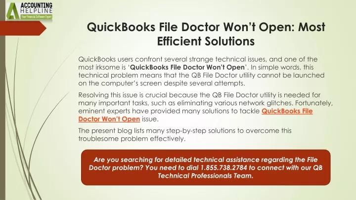 quickbooks file doctor won t open most efficient solutions