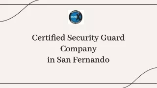 Certified Security Guard Company in San Fernando