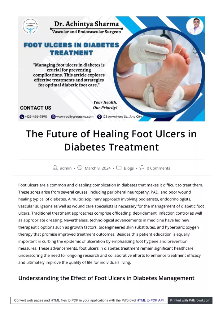 the future of healing foot ulcers in diabetes