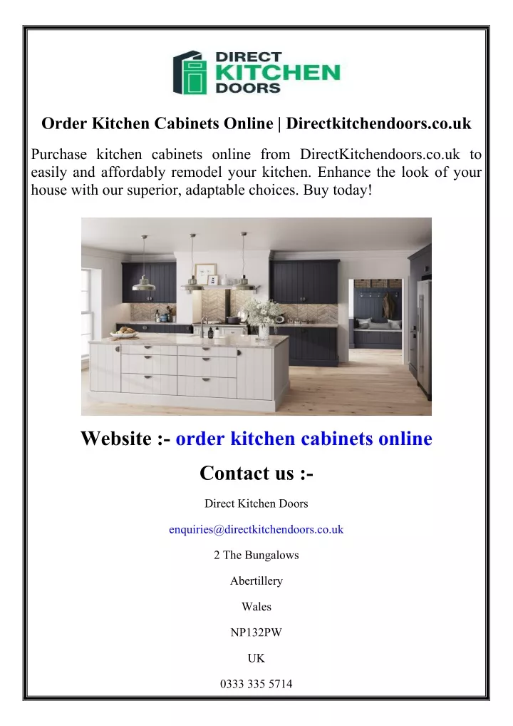 order kitchen cabinets online directkitchendoors