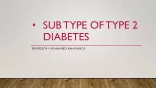 subtype of type 2diabetes