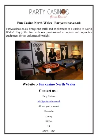 Fun Casino North Wales  Partycasinos.co.uk