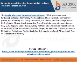 burglar alarm and detection system market