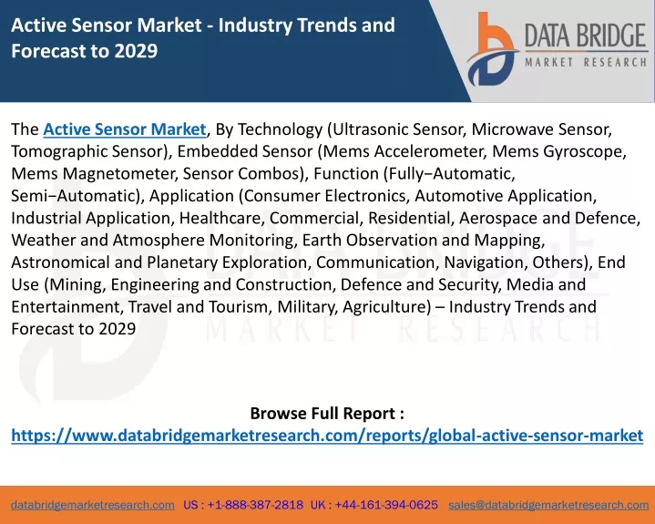 active sensor market industry trends and forecast