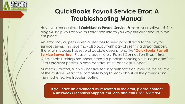 quickbooks payroll service error a troubleshooting manual