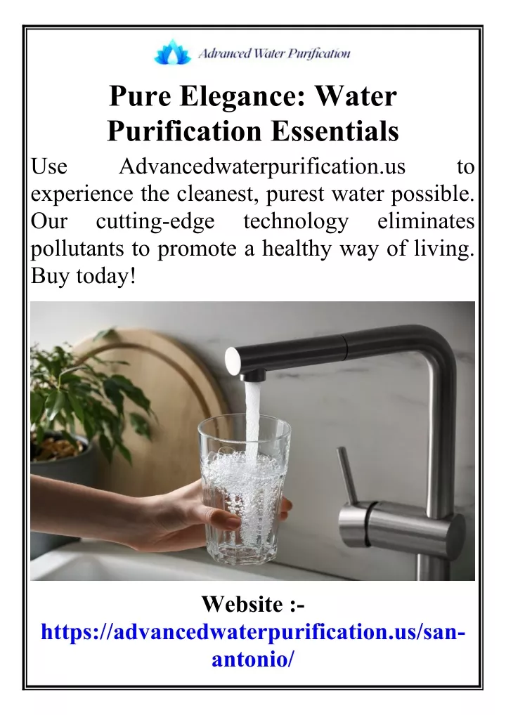 pure elegance water purification essentials