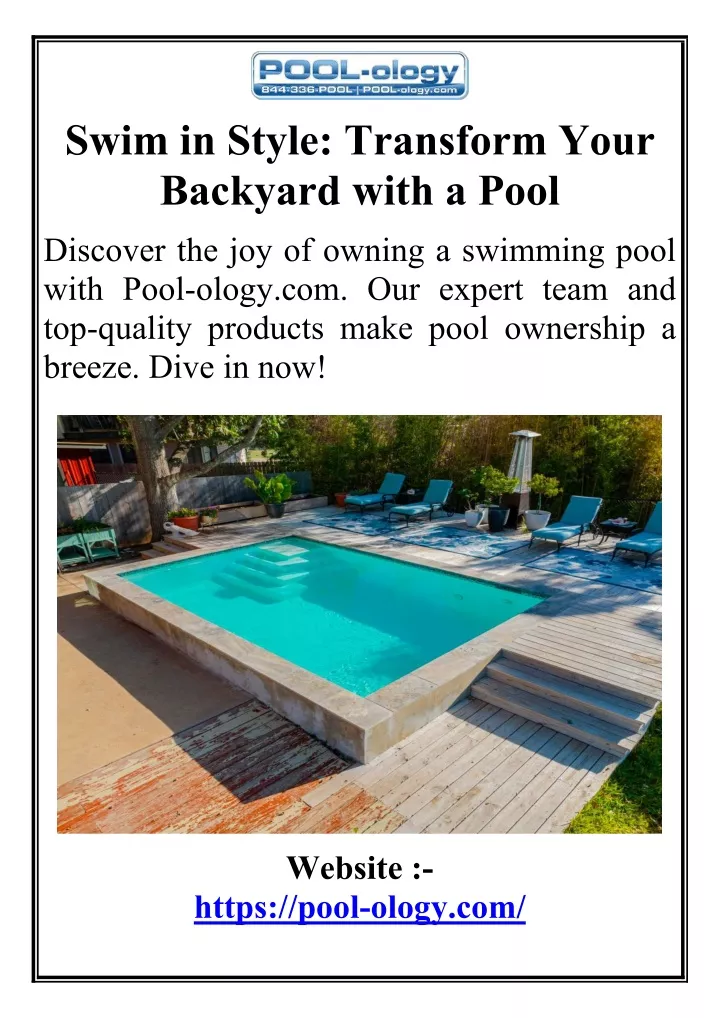 swim in style transform your backyard with a pool