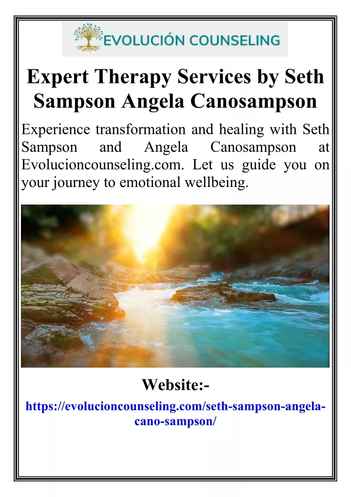 expert therapy services by seth sampson angela