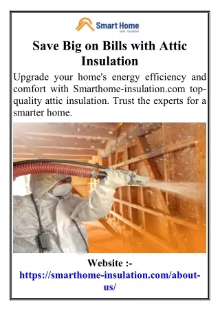 Save Big on Bills with Attic Insulation