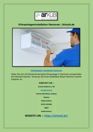 Klimaanlageninstallation Hannover | Airkubi.de