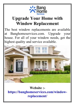 Upgrade Your Home with Window Replacement