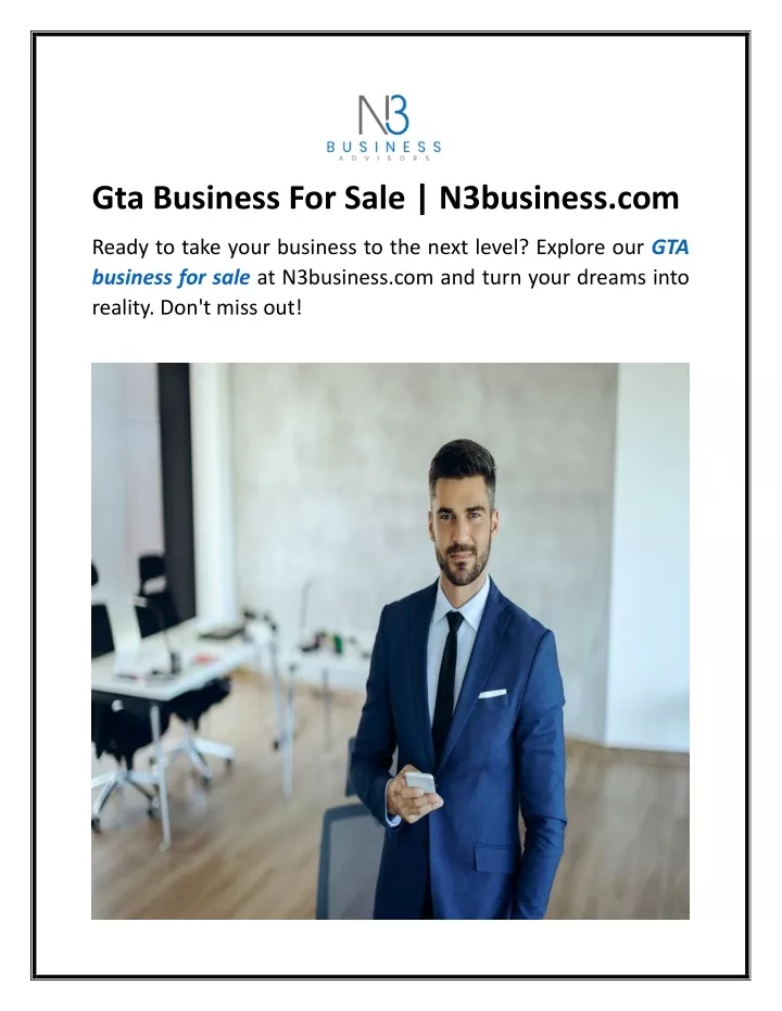 gta business for sale n3business com