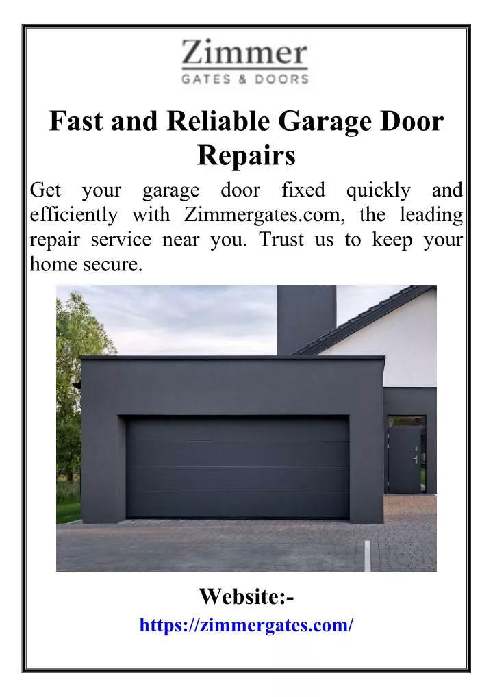 fast and reliable garage door repairs get your