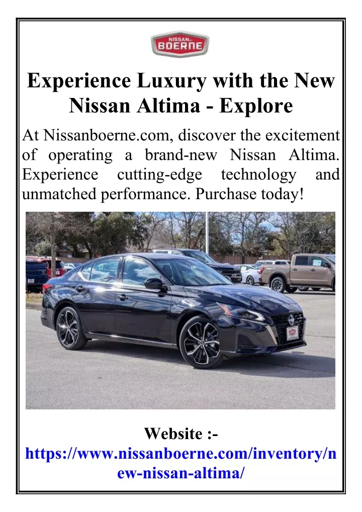 experience luxury with the new nissan altima