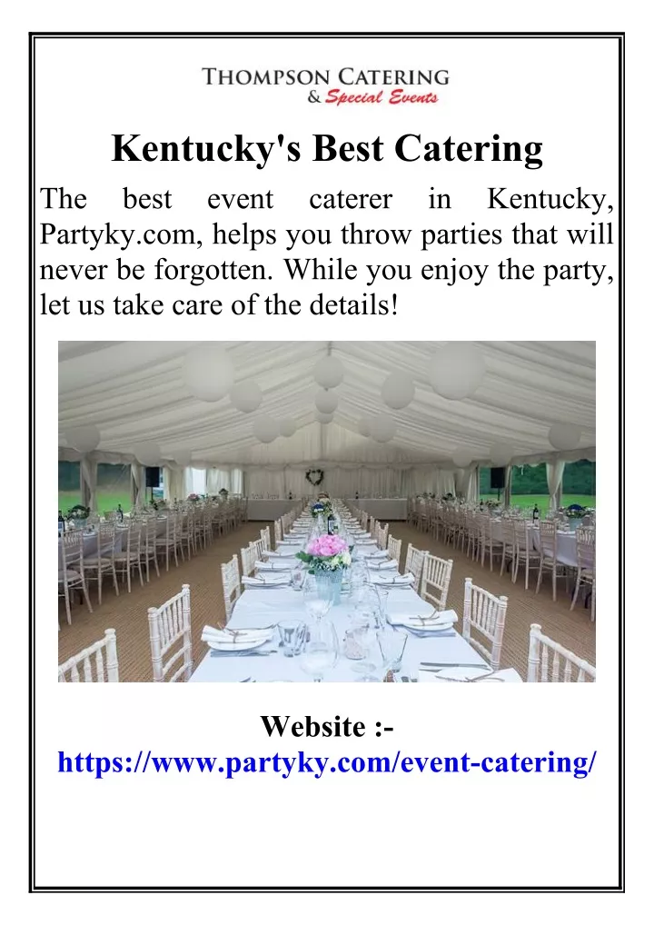 kentucky s best catering best event caterer