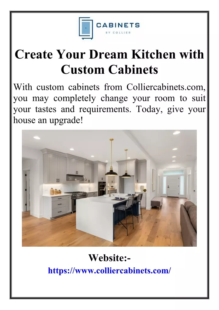 create your dream kitchen with custom cabinets