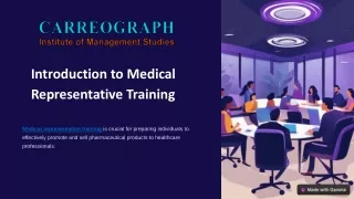 Best Medical Representative Training Program