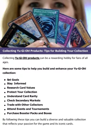 Collecting Yu-Gi-Oh! Products: Tips for Building Your Collection