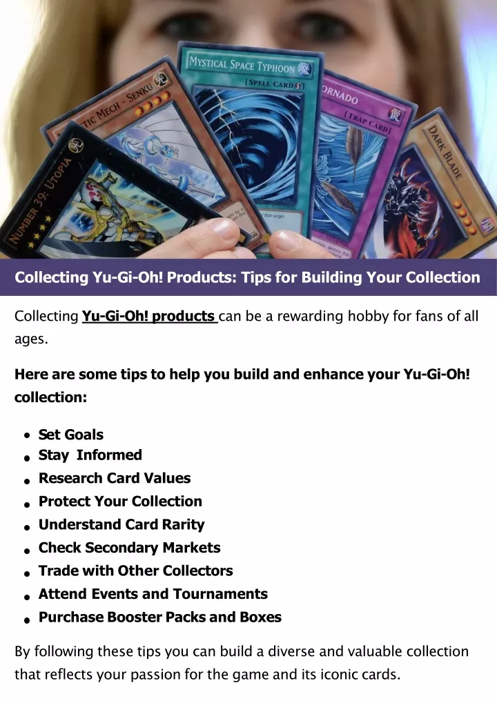 collecting yu gi oh products tips for building