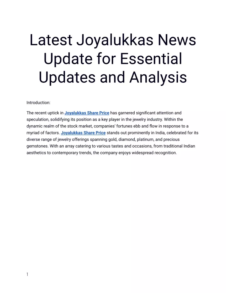 latest joyalukkas news update for essential