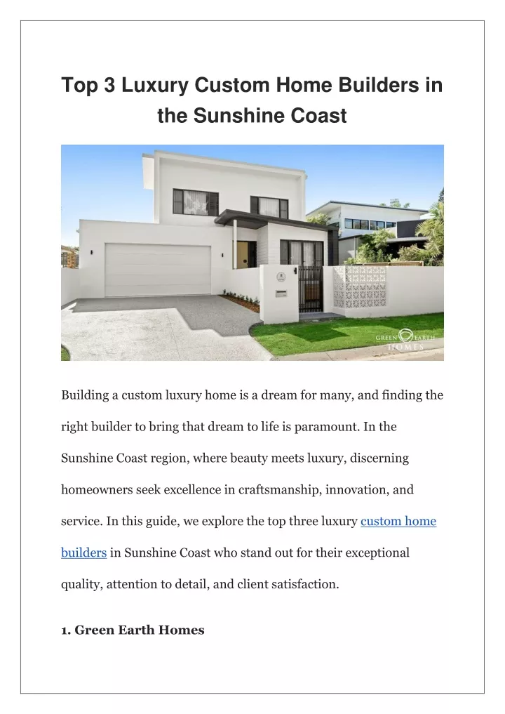 top 3 luxury custom home builders in the sunshine
