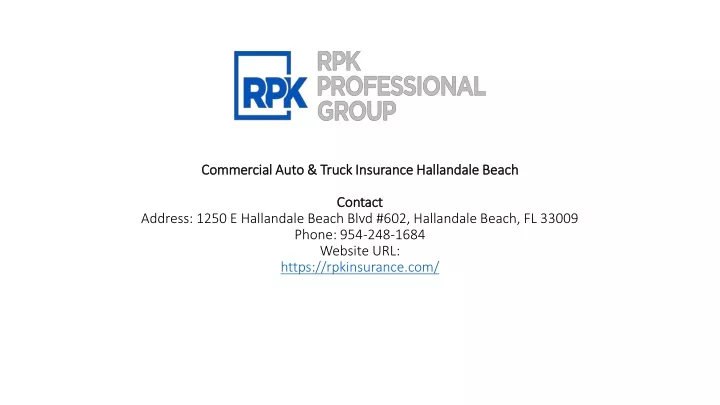 commercial auto truck insurance hallandale beach