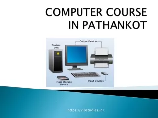 Computer classes in Pathankot with VIP Studies