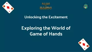 Mastering the Art of Strategy: Dive into Game of Hands
