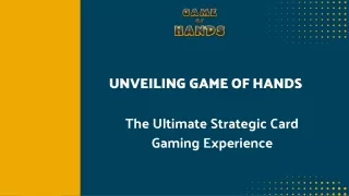 Game of Hands: Crafting Your Victory
