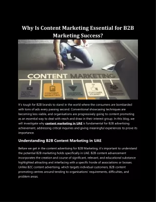Why Is Content Marketing Essential for B2B Marketing Success?