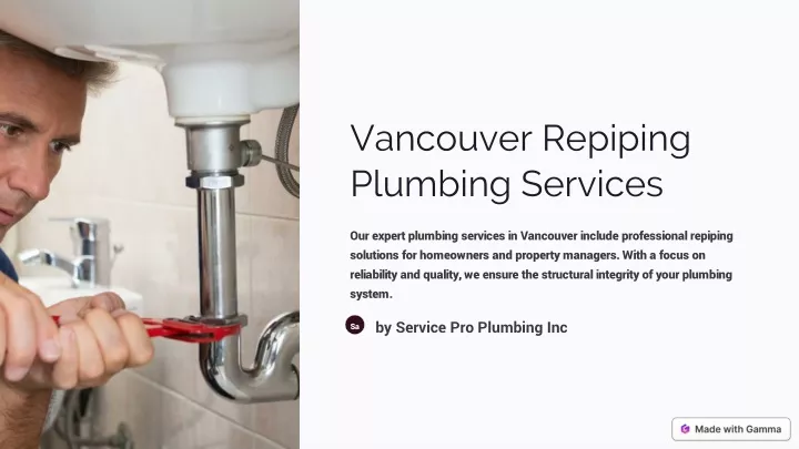 vancouver repiping plumbing services