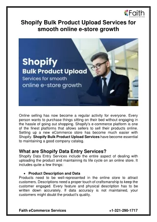 Shopify Bulk Product Upload Services for smooth online e-store growth