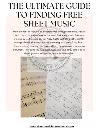 The Ultimate Guide to Finding Free Sheet Music