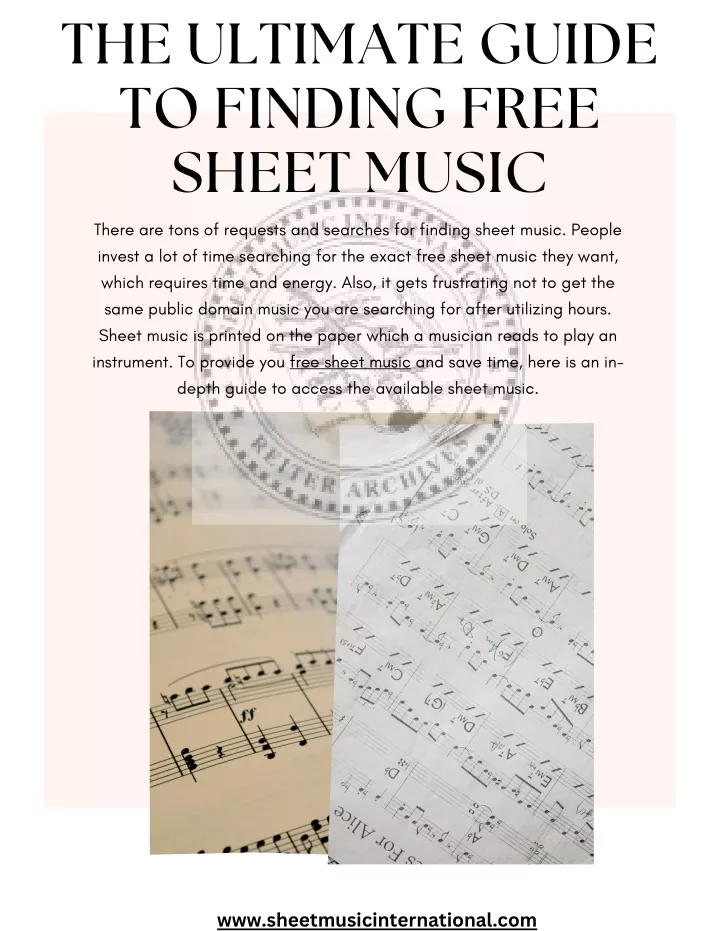 the ultimate guide to finding free sheet music