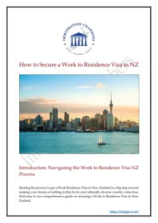 How to Secure a Work to Residence Visa in NZ