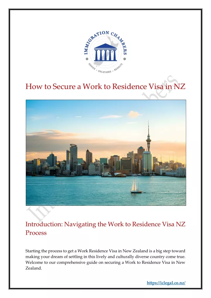 how to secure a work to residence visa in nz