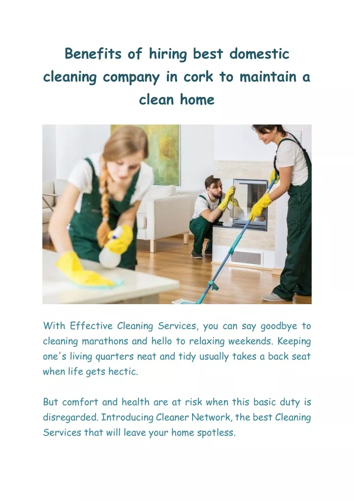 benefits of hiring best domestic cleaning company